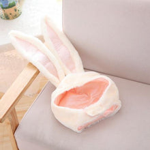 Cargar imagen en el visor de la galería, Cute Girls Hat Plush Rabbit Bunny Ears Hat Earflap Cap Head Warmer Photo Supplies