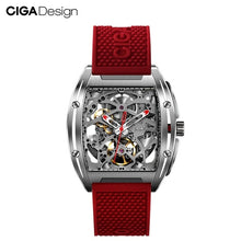 Cargar imagen en el visor de la galería, CIGA Design CIGA Watch Z Series Watch Barrel Type Double-Sided Hollow Automatic Skeleton Mechanical Men's Waterproof Watch