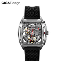Cargar imagen en el visor de la galería, CIGA Design CIGA Watch Z Series Watch Barrel Type Double-Sided Hollow Automatic Skeleton Mechanical Men's Waterproof Watch