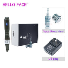 Cargar imagen en el visor de la galería, Dr pen Ultima M8 With 7 pcs Cartridges Wireless Derma Pen Skin Care Kit Microneedle Home Use Beauty Machine