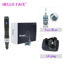 Cargar imagen en el visor de la galería, Dr pen Ultima M8 With 7 pcs Cartridges Wireless Derma Pen Skin Care Kit Microneedle Home Use Beauty Machine