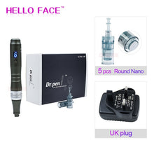 Cargar imagen en el visor de la galería, Dr pen Ultima M8 With 7 pcs Cartridges Wireless Derma Pen Skin Care Kit Microneedle Home Use Beauty Machine