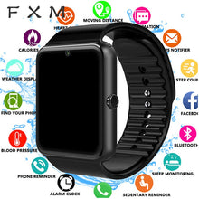 Cargar imagen en el visor de la galería, FXM Bluetooth Smart Watch Men for Iphone Phone for Huawei Samsung Android Support 2G SIM TF Card Camera Digital watch Men