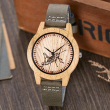 Cargar imagen en el visor de la galería, Creative Wood Watch Men Women Couple Quartz Imitate Bamboo Wooden Watch Minimalist Watches Soft Brown Leather Wrist Clock Reloj