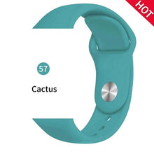 Cargar imagen en el visor de la galería, Soft Sports Watch Silicone band Watch for Apple 4 3 2 1 38 MM 42 MM Breathable Bracelet for Iwatch Series 5 40mm 44mm strap