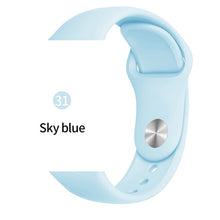 Cargar imagen en el visor de la galería, Soft Sports Watch Silicone band Watch for Apple 4 3 2 1 38 MM 42 MM Breathable Bracelet for Iwatch Series 5 40mm 44mm strap
