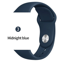 Cargar imagen en el visor de la galería, Soft Sports Watch Silicone band Watch for Apple 4 3 2 1 38 MM 42 MM Breathable Bracelet for Iwatch Series 5 40mm 44mm strap