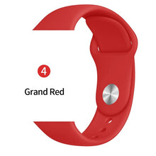 Cargar imagen en el visor de la galería, Soft Sports Watch Silicone band Watch for Apple 4 3 2 1 38 MM 42 MM Breathable Bracelet for Iwatch Series 5 40mm 44mm strap