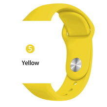Cargar imagen en el visor de la galería, Soft Sports Watch Silicone band Watch for Apple 4 3 2 1 38 MM 42 MM Breathable Bracelet for Iwatch Series 5 40mm 44mm strap