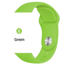 Cargar imagen en el visor de la galería, Soft Sports Watch Silicone band Watch for Apple 4 3 2 1 38 MM 42 MM Breathable Bracelet for Iwatch Series 5 40mm 44mm strap