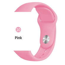 Cargar imagen en el visor de la galería, Soft Sports Watch Silicone band Watch for Apple 4 3 2 1 38 MM 42 MM Breathable Bracelet for Iwatch Series 5 40mm 44mm strap