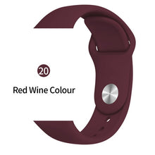 Cargar imagen en el visor de la galería, Soft Sports Watch Silicone band Watch for Apple 4 3 2 1 38 MM 42 MM Breathable Bracelet for Iwatch Series 5 40mm 44mm strap