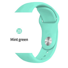 Cargar imagen en el visor de la galería, Soft Sports Watch Silicone band Watch for Apple 4 3 2 1 38 MM 42 MM Breathable Bracelet for Iwatch Series 5 40mm 44mm strap