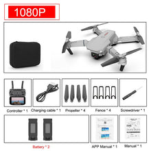 Cargar imagen en el visor de la galería, SHAREFUNBAY E88 pro drone 4k HD dual camera visual positioning 1080P WiFi fpv drone height preservation rc quadcopter
