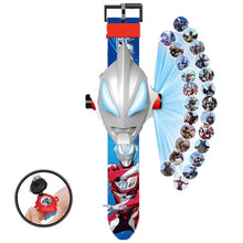 Cargar imagen en el visor de la galería, Children Watch The 3D Projection Cartoon Ultraman Spiderman Ironman Princess Digital Watches Kids Watches Toy