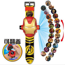 Cargar imagen en el visor de la galería, Children Watch The 3D Projection Cartoon Ultraman Spiderman Ironman Princess Digital Watches Kids Watches Toy