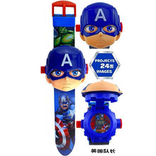 Cargar imagen en el visor de la galería, Children Watch The 3D Projection Cartoon Ultraman Spiderman Ironman Princess Digital Watches Kids Watches Toy