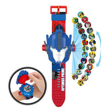 Cargar imagen en el visor de la galería, Children Watch The 3D Projection Cartoon Ultraman Spiderman Ironman Princess Digital Watches Kids Watches Toy