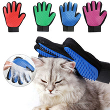 Cargar imagen en el visor de la galería, Pet Dog Cat Grooming Cleaning Brush Gloves Effective Deshedding Back Massage Rabbit Animal Bathing Hair Removal Gloves Dog Comb