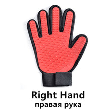 Cargar imagen en el visor de la galería, Pet Dog Cat Grooming Cleaning Brush Gloves Effective Deshedding Back Massage Rabbit Animal Bathing Hair Removal Gloves Dog Comb