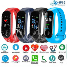 Cargar imagen en el visor de la galería, Men Smart Sports watch blood pressure heart rate monitor message reminder bluetooth waterproof men and women bracelet kids wrist