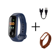 Cargar imagen en el visor de la galería, Men Smart Sports watch blood pressure heart rate monitor message reminder bluetooth waterproof men and women bracelet kids wrist