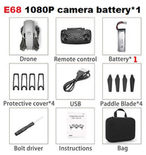 Cargar imagen en el visor de la galería, LSRC 2020 E68pro Mini Drone HD 4K 1080P WiFi FPV Camera Drones Height Hold Mode RC Foldable Quadcopter Dron Boy Toy Gift