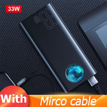 Cargar imagen en el visor de la galería, Baseus 33W / 65W Power Bank 30000mAh PD Quick Charging FCP SCP Powerbank Portable External Charger For Smartphone Laptop Tablet