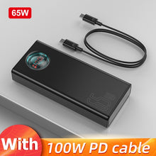 Cargar imagen en el visor de la galería, Baseus 33W / 65W Power Bank 30000mAh PD Quick Charging FCP SCP Powerbank Portable External Charger For Smartphone Laptop Tablet