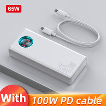 Cargar imagen en el visor de la galería, Baseus 33W / 65W Power Bank 30000mAh PD Quick Charging FCP SCP Powerbank Portable External Charger For Smartphone Laptop Tablet