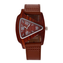 Cargar imagen en el visor de la galería, ALK Women Wooden Watch Ladies Quartz Watches Female Male Bamboo Leather Strap Wristwatch Unisex Wood Clock Dropshipping