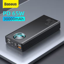 Cargar imagen en el visor de la galería, Baseus 33W / 65W Power Bank 30000mAh PD Quick Charging FCP SCP Powerbank Portable External Charger For Smartphone Laptop Tablet