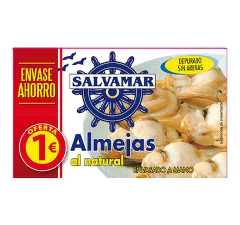ALMEJAS AL NATURAL SALVAMAR OL-120 F.A. 10 LATAS