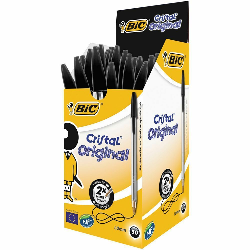 BiC Cristal Original Bolígrafo de punta de bola tinta 3 UNIDADES