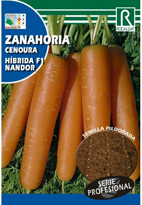 HORTALIZAS PROFESIONAL ZANAHORIA HIBRIDA F-1 NANDOR PILDORADA