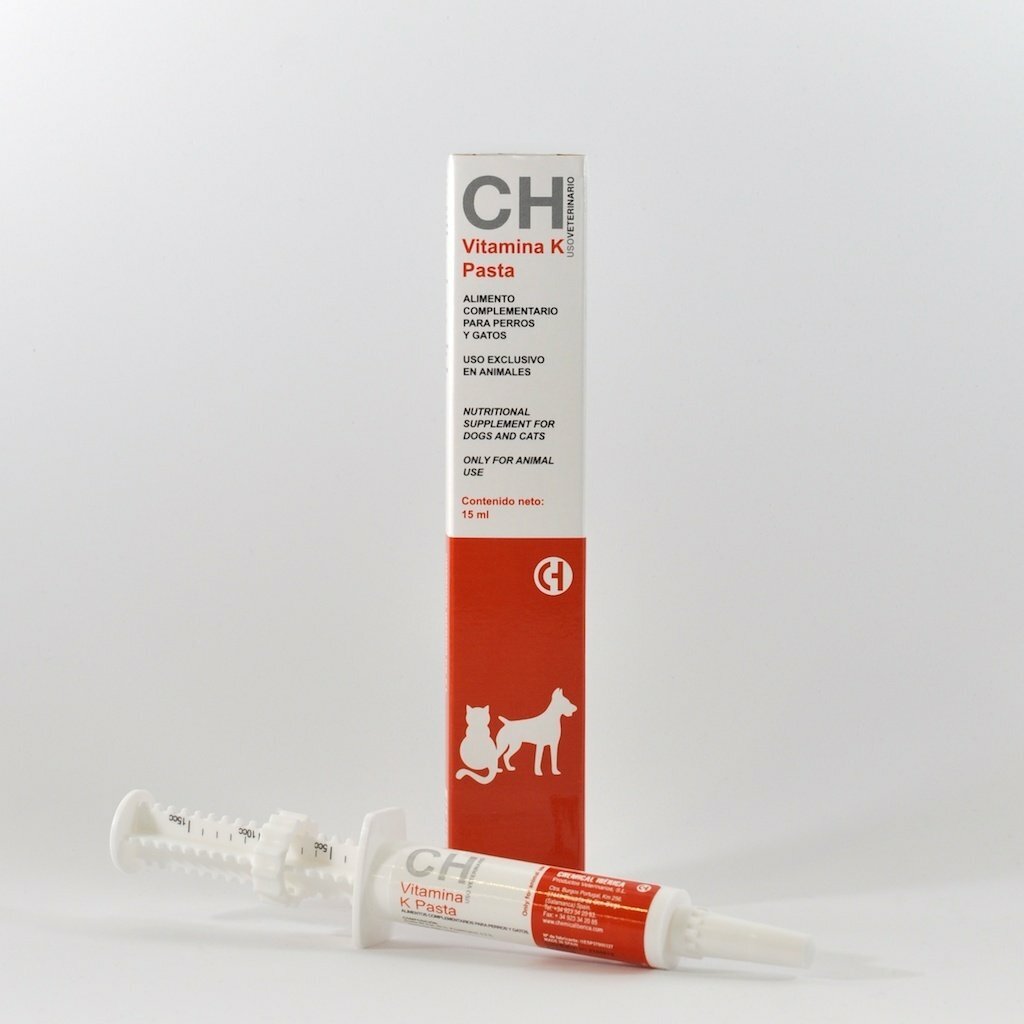 VITAMINA K 15 ML ALIMENTO COMPLEMENTARIO PARA PERROS Y GATOS PASTA