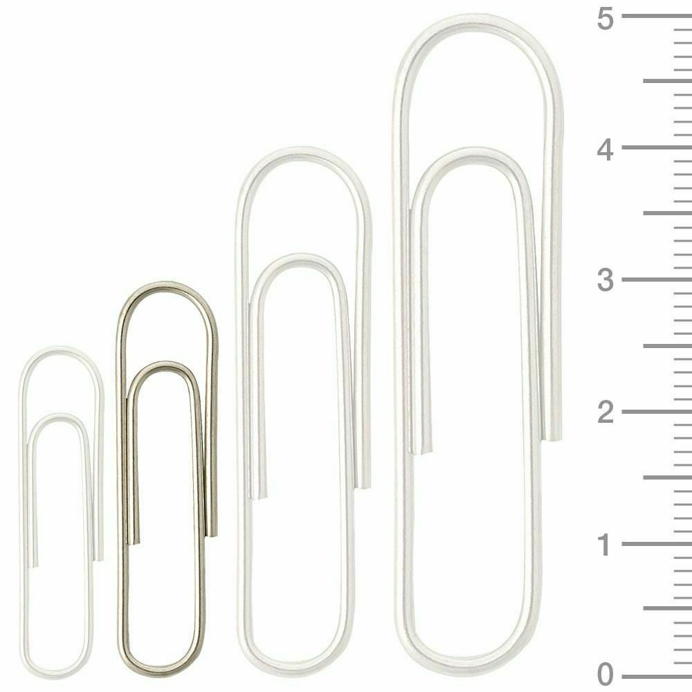Clips niquelados para papel, antioxidables, 32 mm, plata, caja de 100