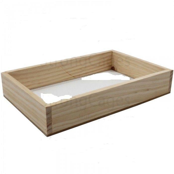 CRIBADOR SEMILLAS MADERA 24X16X4 MEDIDAS