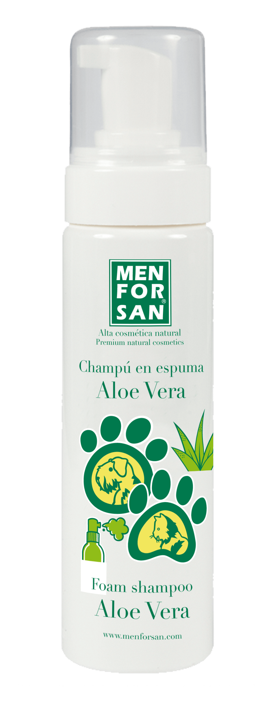 CHAMPÚ ESPUMA ALOE VERA PARA PERROS
