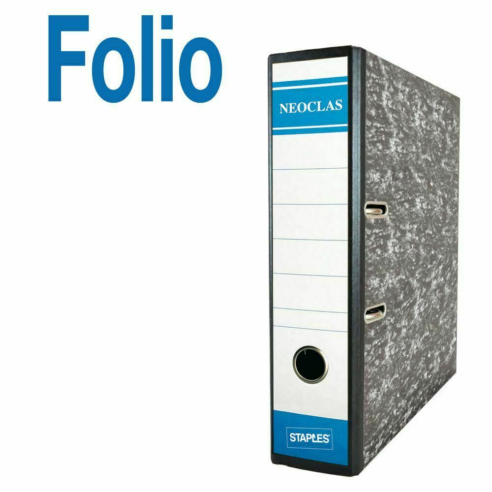 Archivador de palanca, Folio, Lomo 70 mm, Capacidad 500 hojas, Cartón resistente