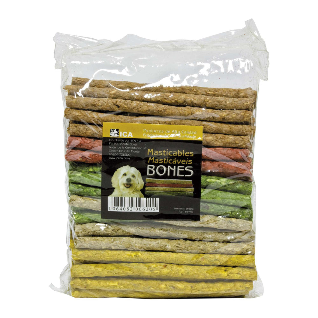 Barritas masticables de colores en bolsa