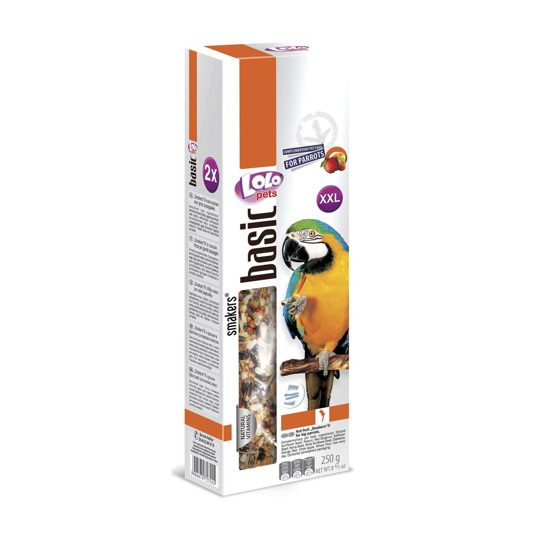 Barritas de frutas y nueces para loros 