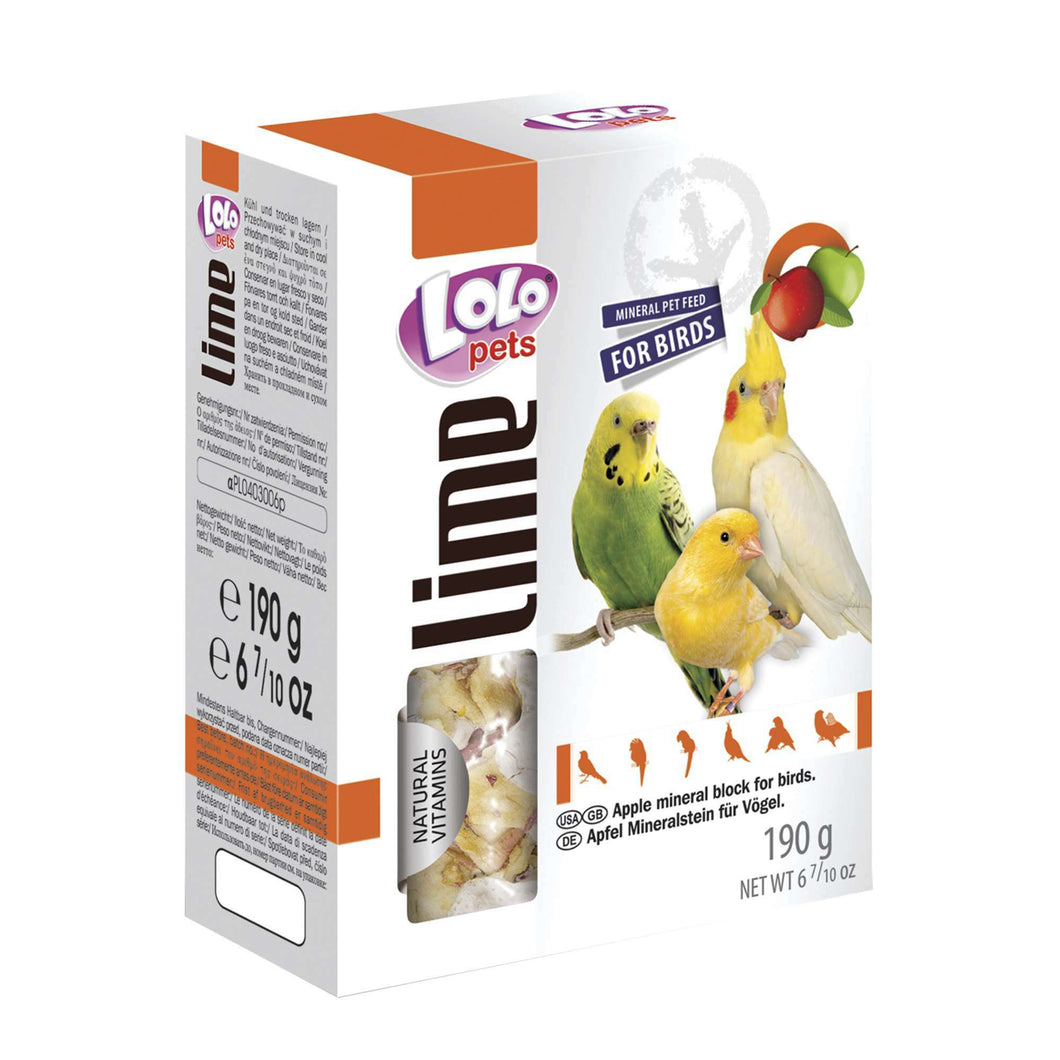 Bloque mineral de manzana para loros 