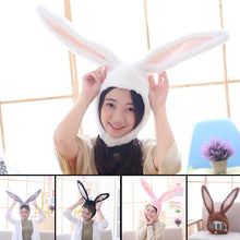 Cargar imagen en el visor de la galería, Cute Girls Hat Plush Rabbit Bunny Ears Hat Earflap Cap Head Warmer Photo Supplies
