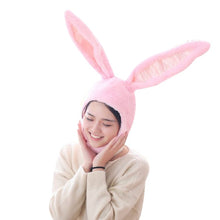 Cargar imagen en el visor de la galería, Cute Girls Hat Plush Rabbit Bunny Ears Hat Earflap Cap Head Warmer Photo Supplies
