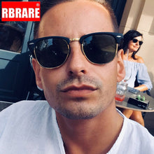 Cargar imagen en el visor de la galería, RBRARE Semi-Rimless Brand Designer Sunglasses Women/Men Polarized UV400 Classic Oculos De Sol Gafas Retro Eyeglasses
