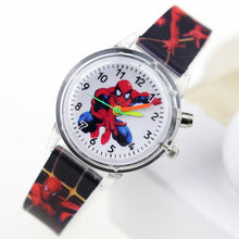 Cargar imagen en el visor de la galería, Princess Elsa Children Watches Spiderman Colorful Light Source Boys Watch Girls Kids Party Gift Clock Wrist Relogio Feminino
