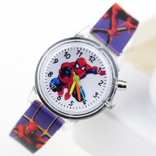Cargar imagen en el visor de la galería, Princess Elsa Children Watches Spiderman Colorful Light Source Boys Watch Girls Kids Party Gift Clock Wrist Relogio Feminino

