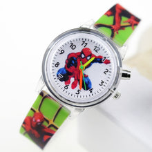 Cargar imagen en el visor de la galería, Princess Elsa Children Watches Spiderman Colorful Light Source Boys Watch Girls Kids Party Gift Clock Wrist Relogio Feminino
