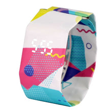 Cargar imagen en el visor de la galería, Colored Squares Pattern Paper Watch Durable DuPont Paper Strap Watches Women Gift Digital Time Display Wristwatch Girlfriend
